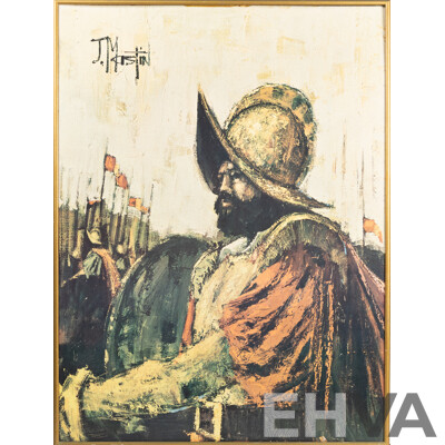 John Mastin, (British, 1865-1932), Golden Warrior, Vintage Reproduction Colour Print of Original, 103 x 77.5 cm (frame)