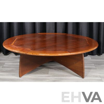 Vintage Round Teak Coffee Table