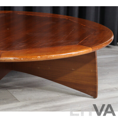 Vintage Round Teak Coffee Table