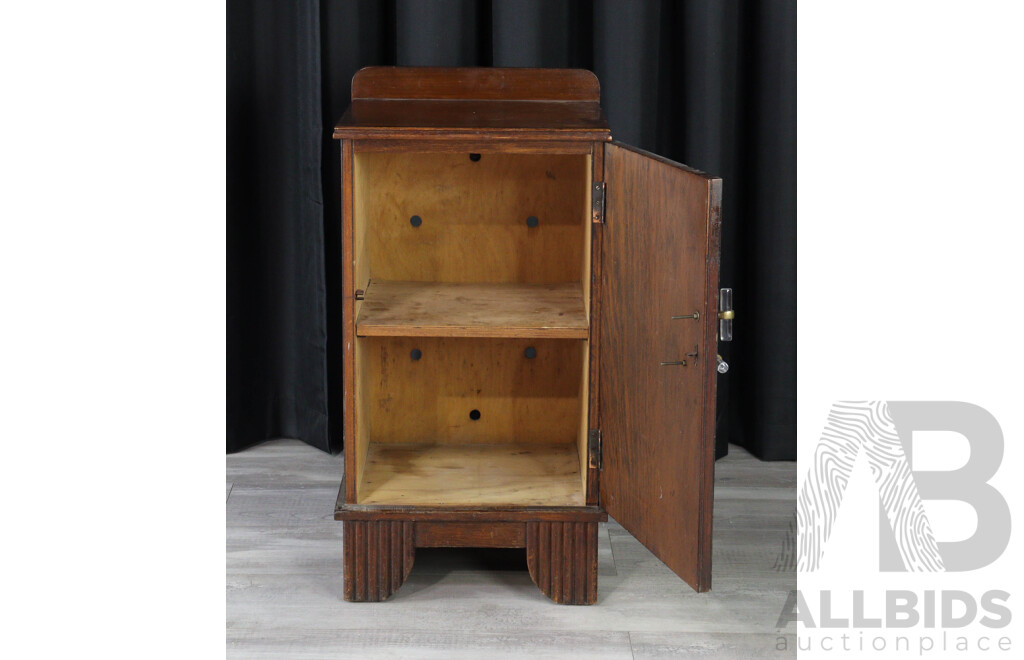 Small Timber Bedside Cabinet