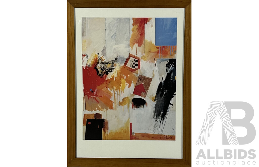 Per Dahl, (20th Century, Danish, 1930-), Reflection I and Reflection II, Quality Colour Print of Original Mixed Media Works, 77 x 57 cm (frames) (2)