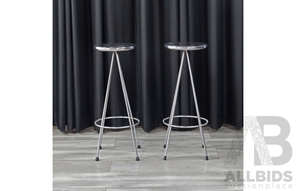 Pair of Chrome Bar Stools