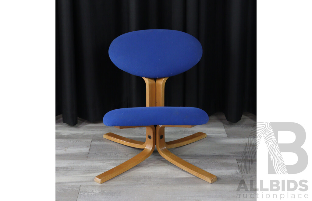 Ergonomic Stool with Fabric Top