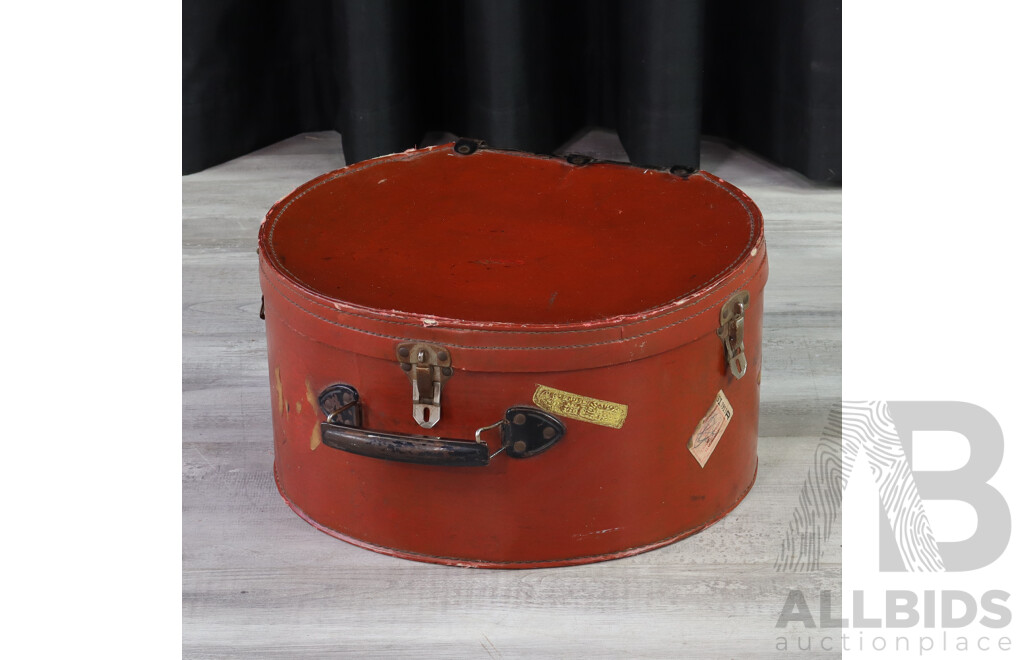 Vintage Leather Hat Box