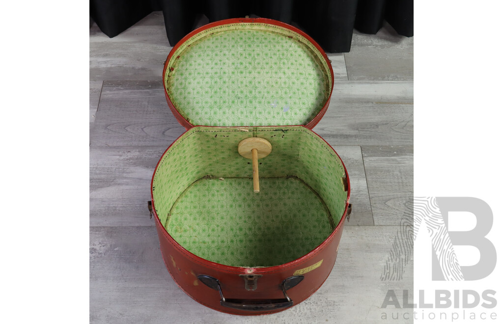 Vintage Leather Hat Box