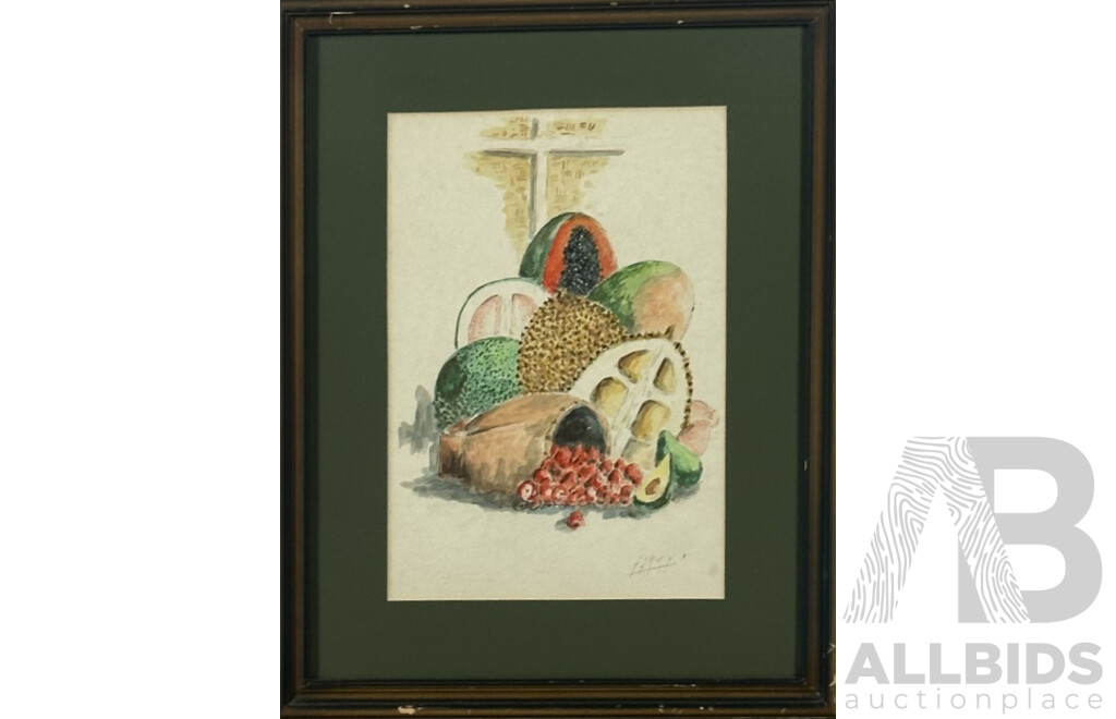 Artist Unknown, (20th Century), Still Life - Fruit, Watercolour, 50 x 39 cm (frame)