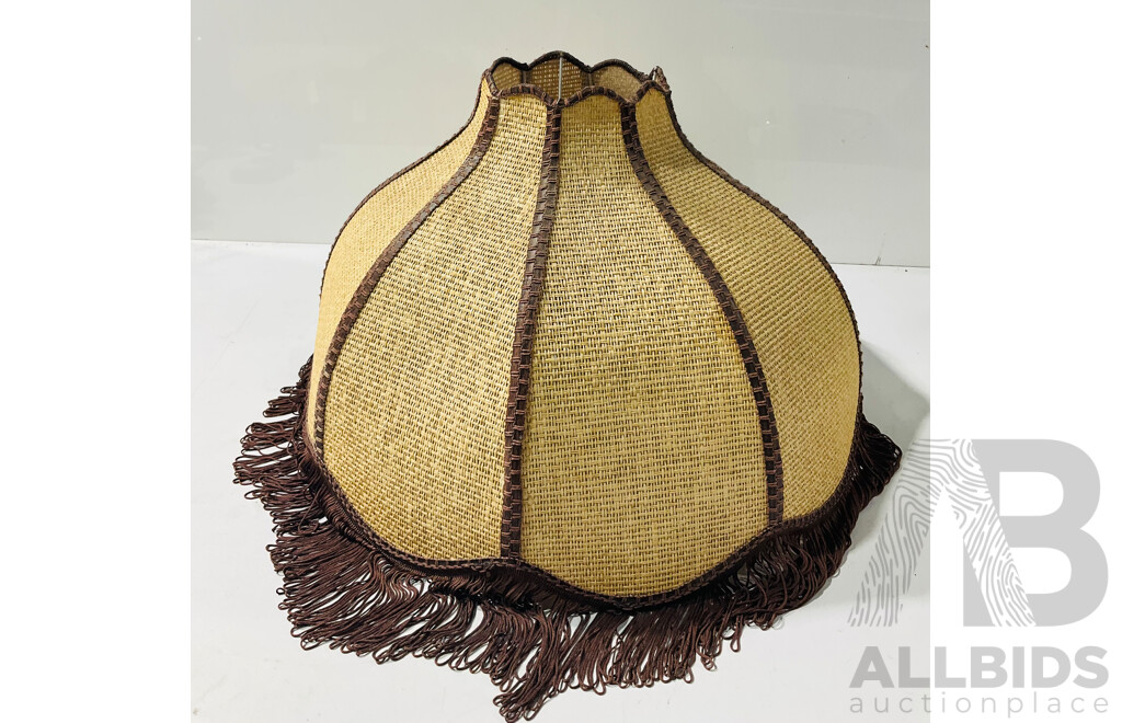 Woven Lampshade with Tassels