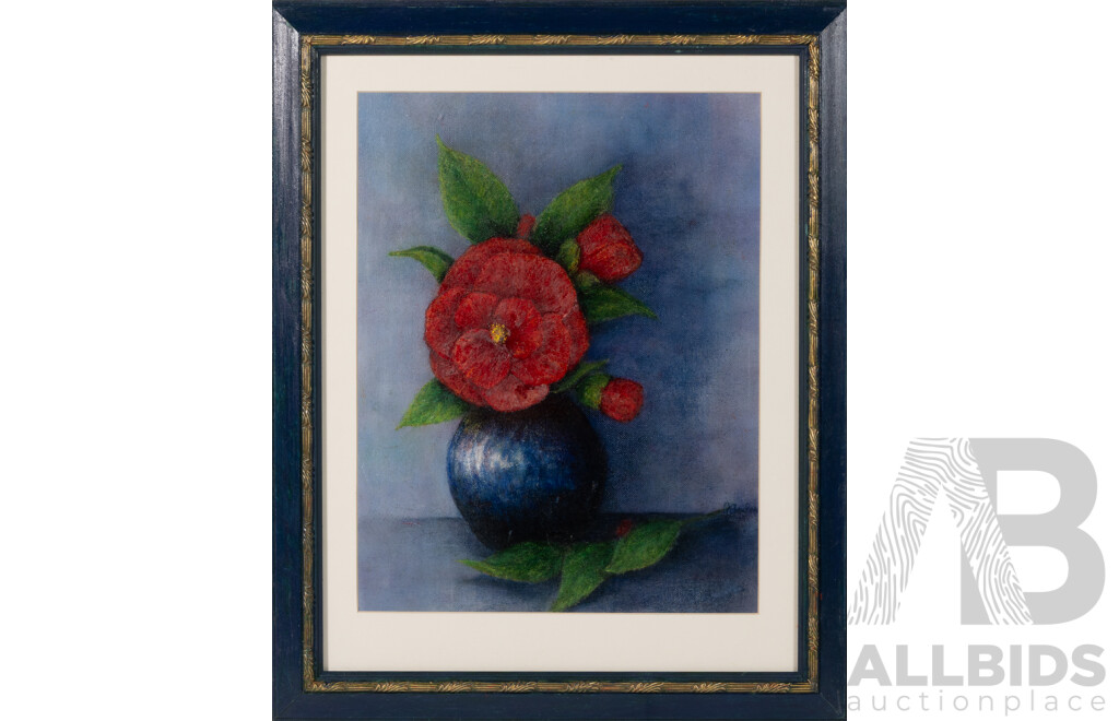 Judith Boaler, (20th Century, Australian), Blue Bowl &Camellia 
