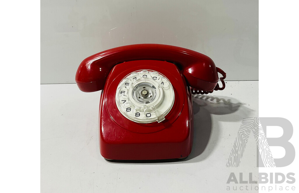 Pair of Retro Rotary Telephones Including One From Telecom Aus