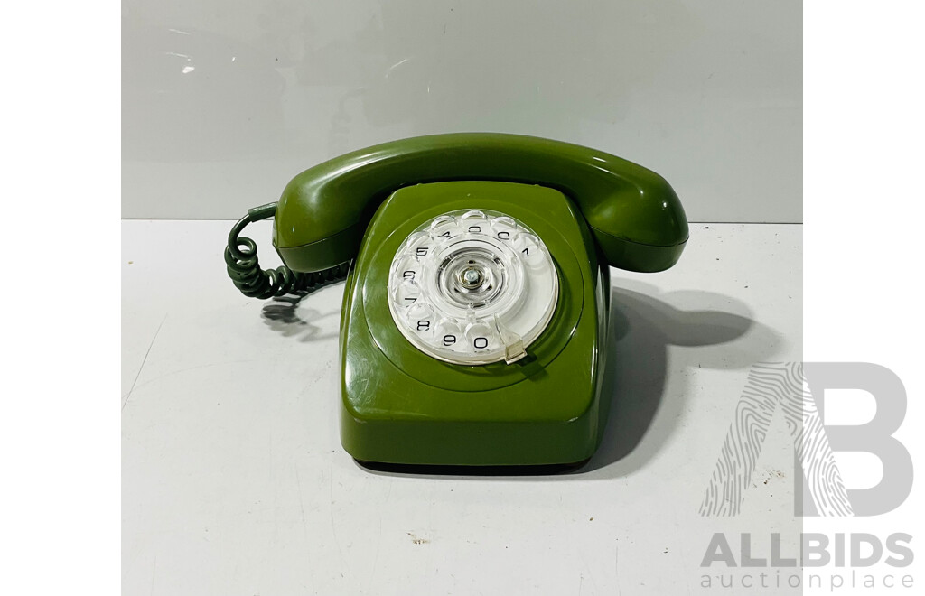 Pair of Retro Rotary Telephones Including One From Telecom Aus