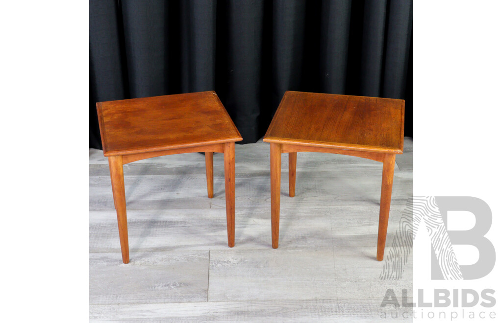 Mid Century Teak Nest of Three Tables