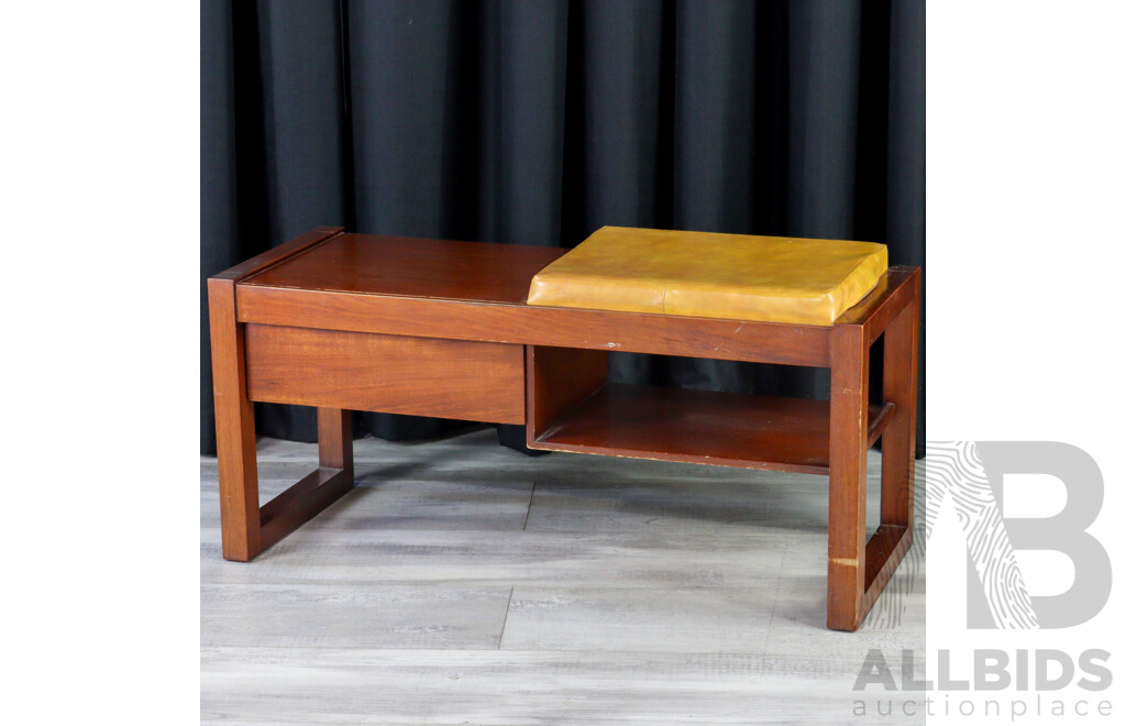 Teak Single Draw Telephone Table