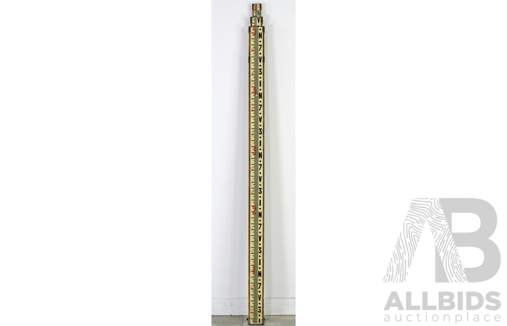 Vintage Timber Surveyors Collapsible Measuring Stick