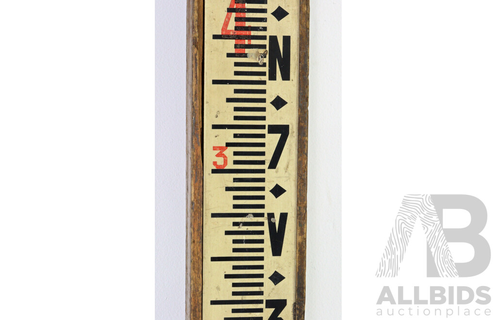 Vintage Timber Surveyors Collapsible Measuring Stick