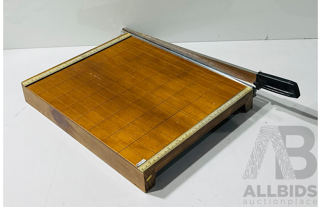 Vintage Wooden Paper Guillotine