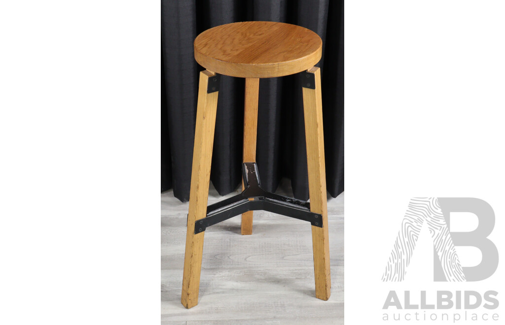 Pair of Timber Top Bar Stools