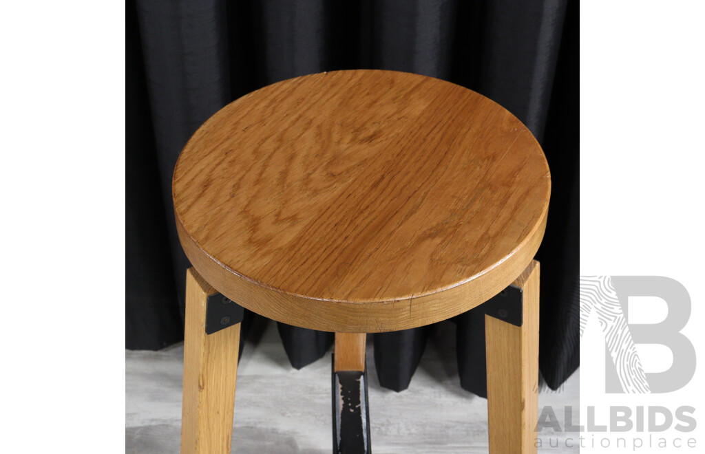 Pair of Timber Top Bar Stools