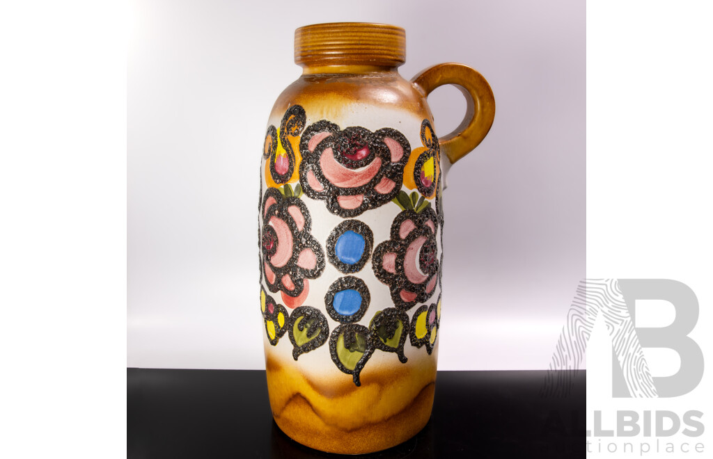 Large Funky Mid Century West German Floor Vase
