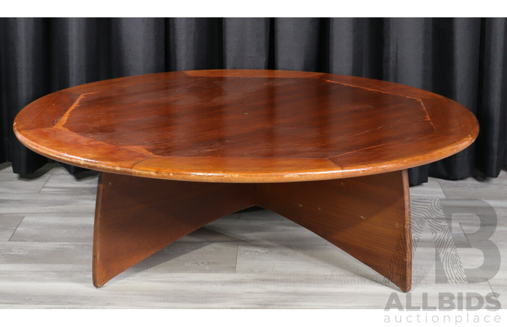 Vintage Round Teak Coffee Table
