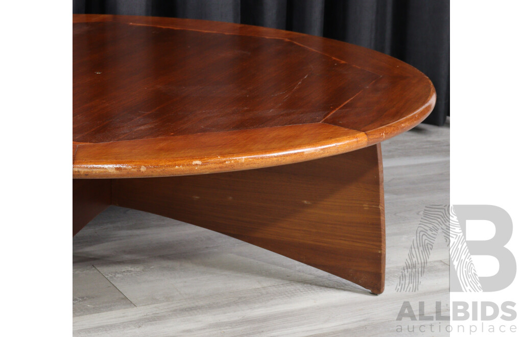 Vintage Round Teak Coffee Table