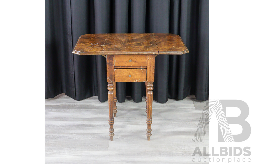 Late Edwardian Small Drop Side Side Table