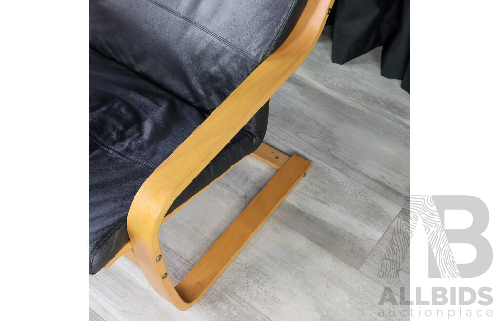 Bentwood Lounge Chair and Footstool by Ikea