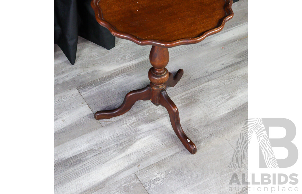 Timber Wine Table with Pie Crust Edge