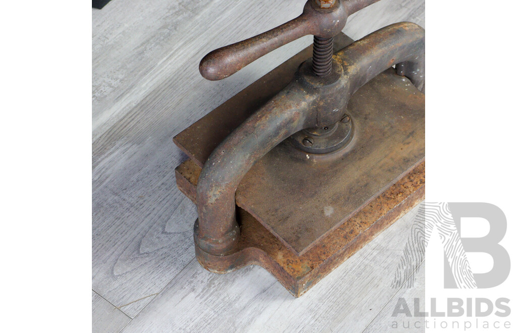 Vintage Cast Iron Book Press