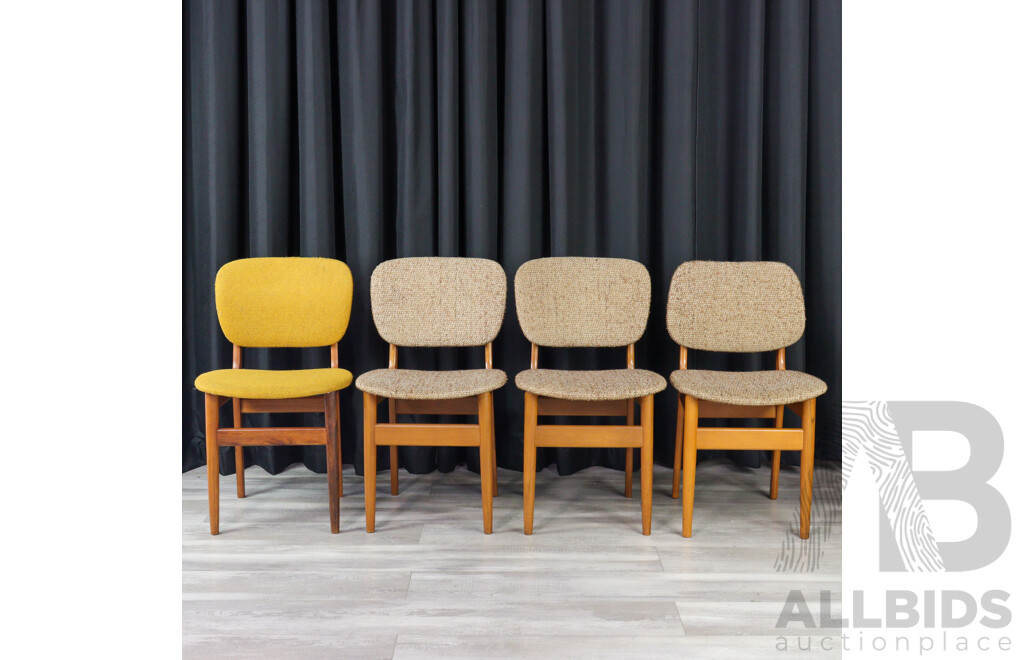 Set of Three Vintage Chiswell Dining Chairs and Another