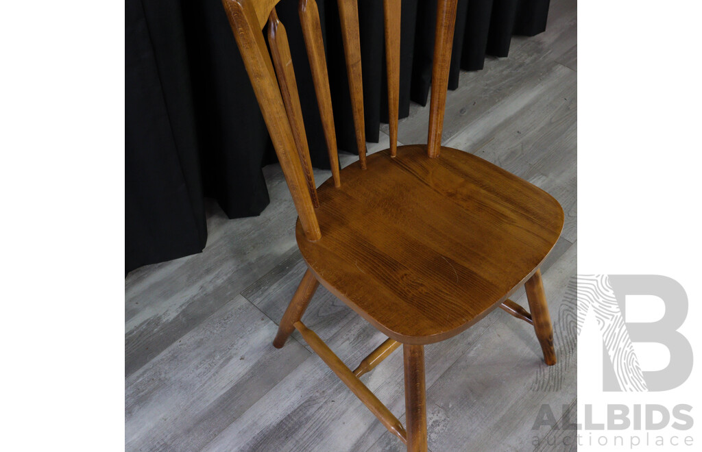 Set of Four Euro Furniture Timber Dining Chairs