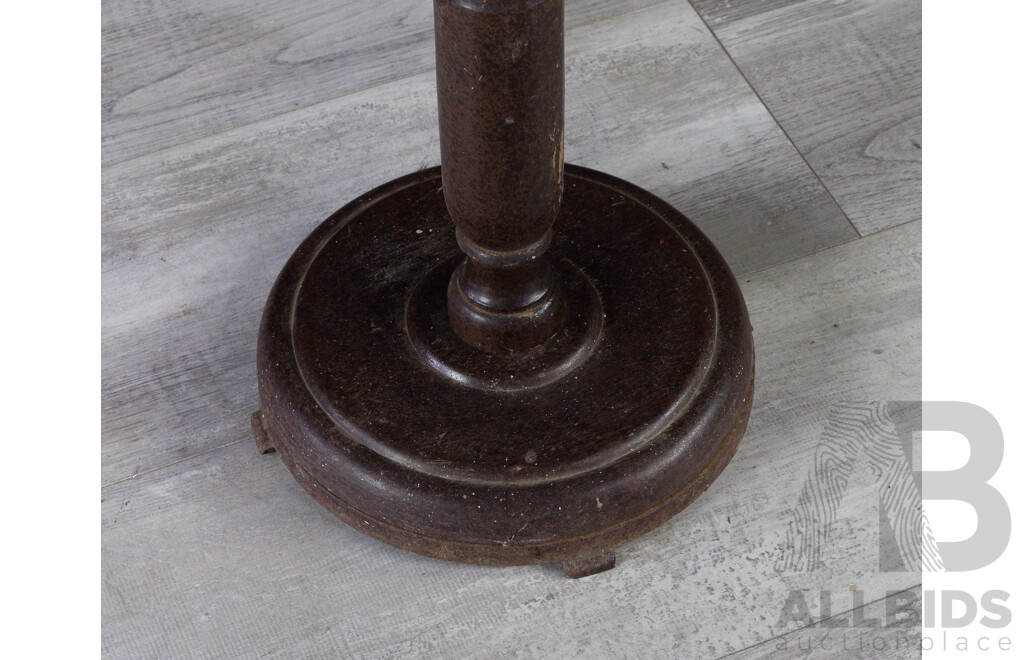 Vintage Turned Timber Floor Lamp Base