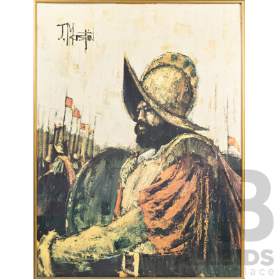 John Mastin, (British, 1865-1932), Golden Warrior, Vintage Reproduction Colour Print of Original, 103 x 77.5 cm (frame)