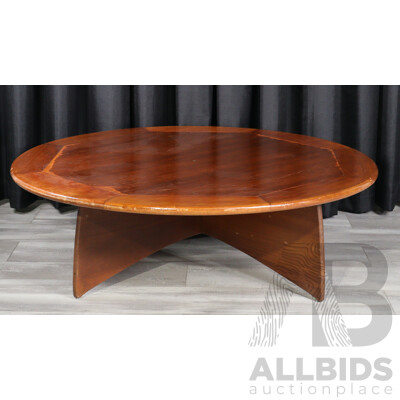 Vintage Round Teak Coffee Table