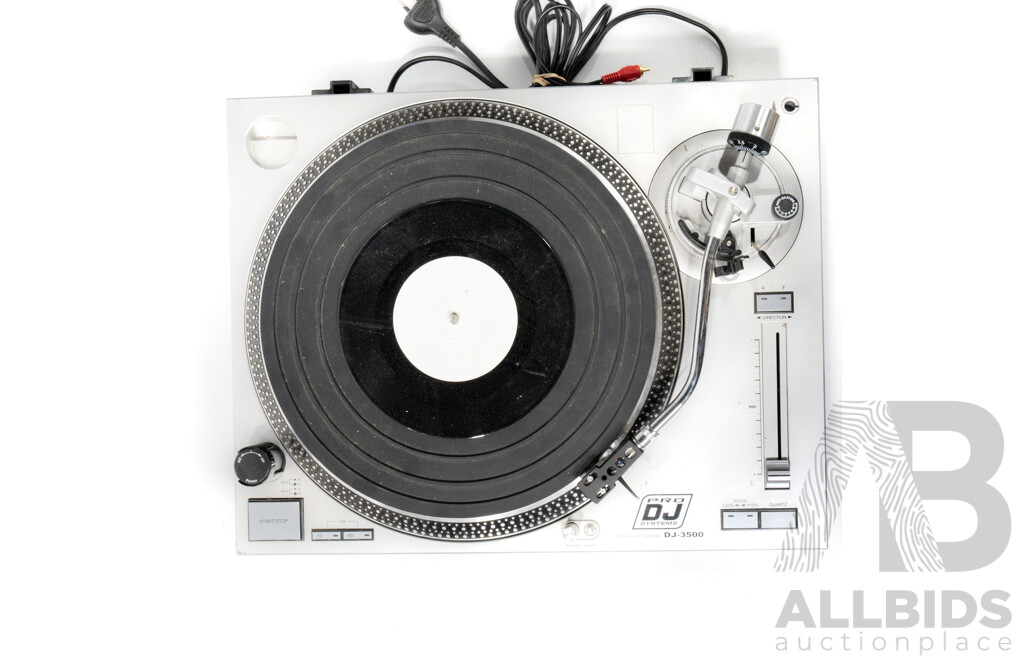 Pro DJ Systems DJ 3500 DJ Direct Drive Turntable with Pitch Control