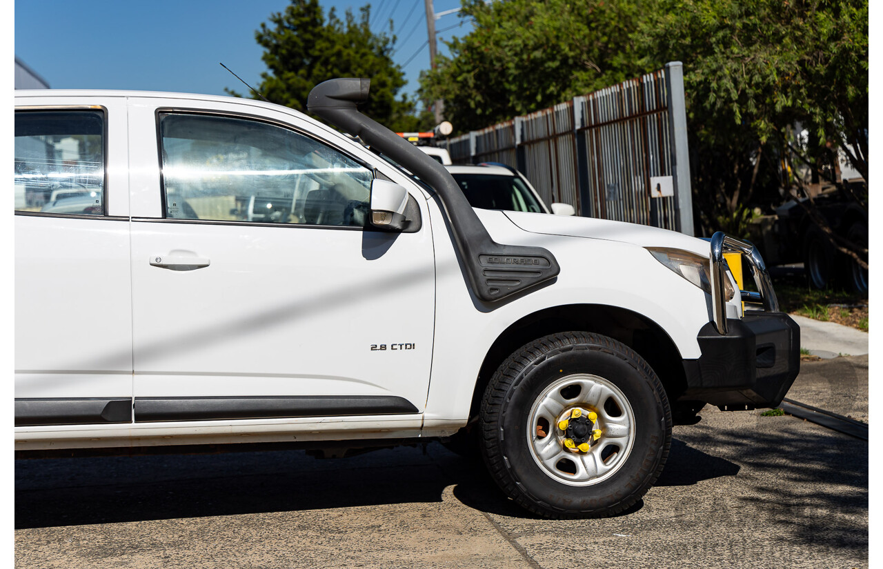 7/2013 Holden Colorado LX (4x4) RG Crew Cab P/Up White 2.8L