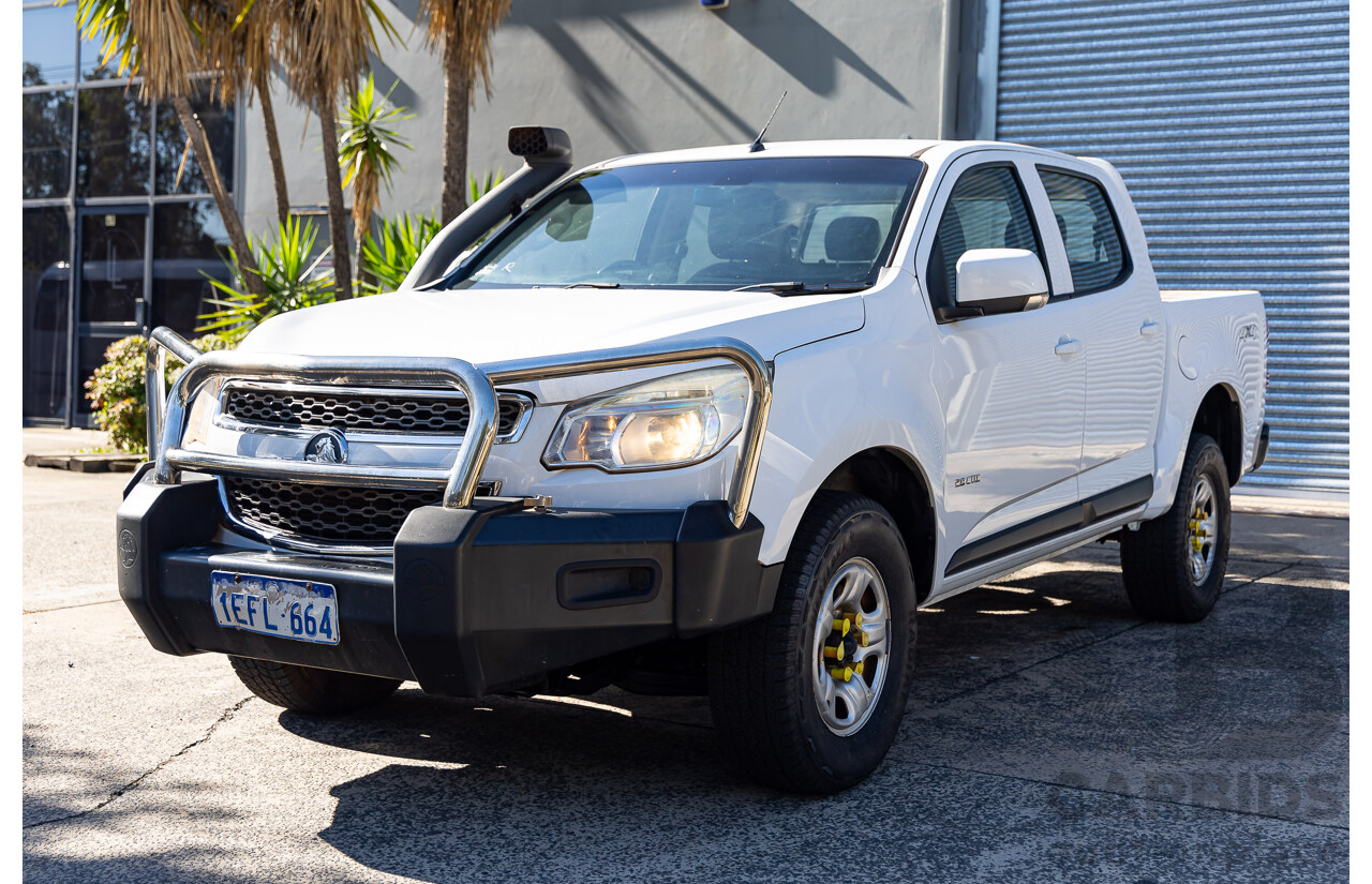 7/2013 Holden Colorado LX (4x4) RG Crew Cab P/Up White 2.8L