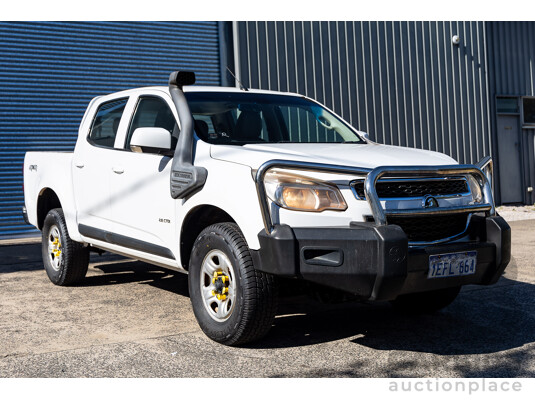 7/2013 Holden Colorado LX (4x4) RG Crew Cab P/Up White 2.8L