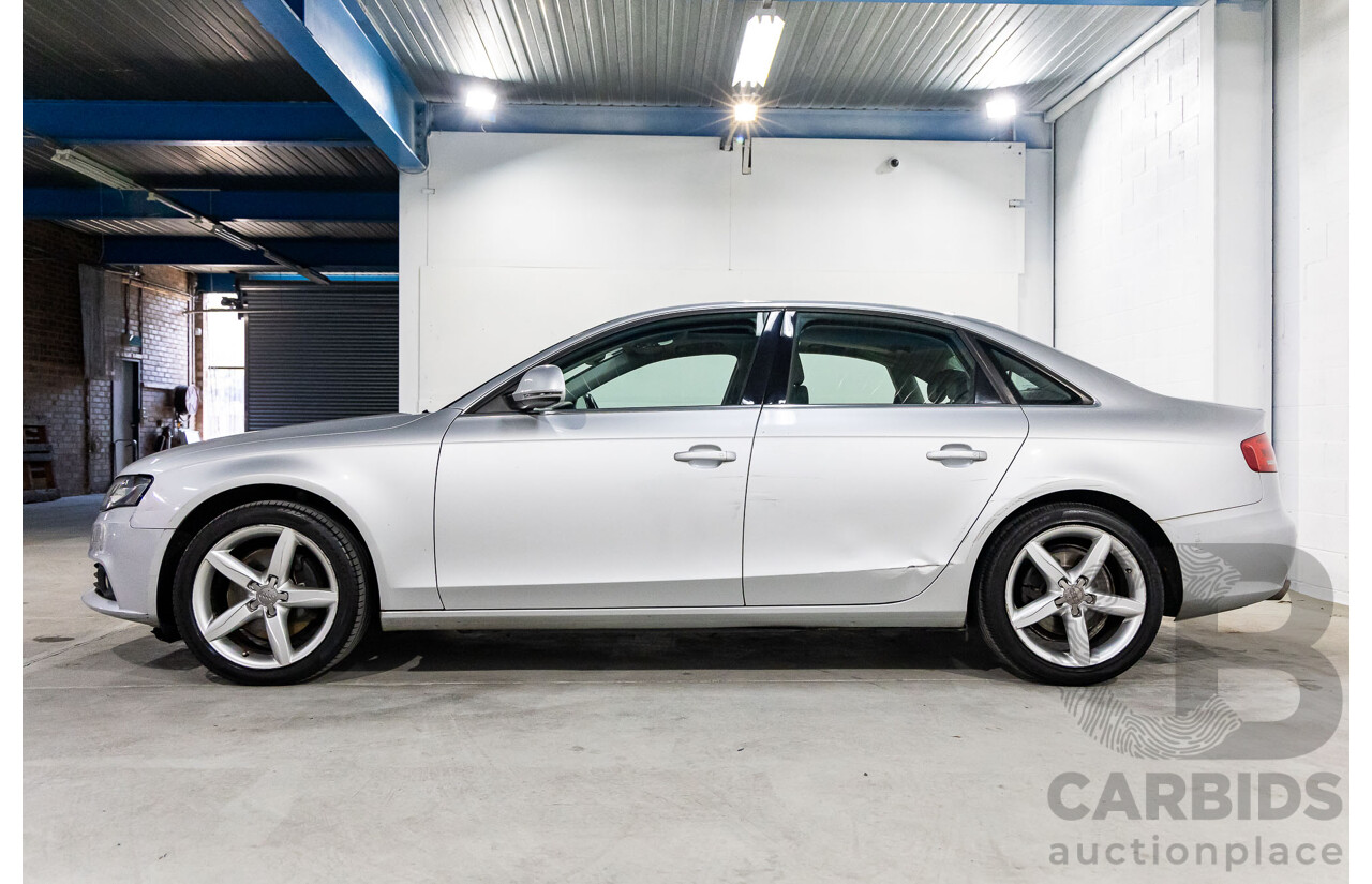 9/2008 Audi A4 3.0 TDI Quattro (AWD) B8 8K 4d Sedan Ice Silver Metallic Turbo Diesel V6 3.0L