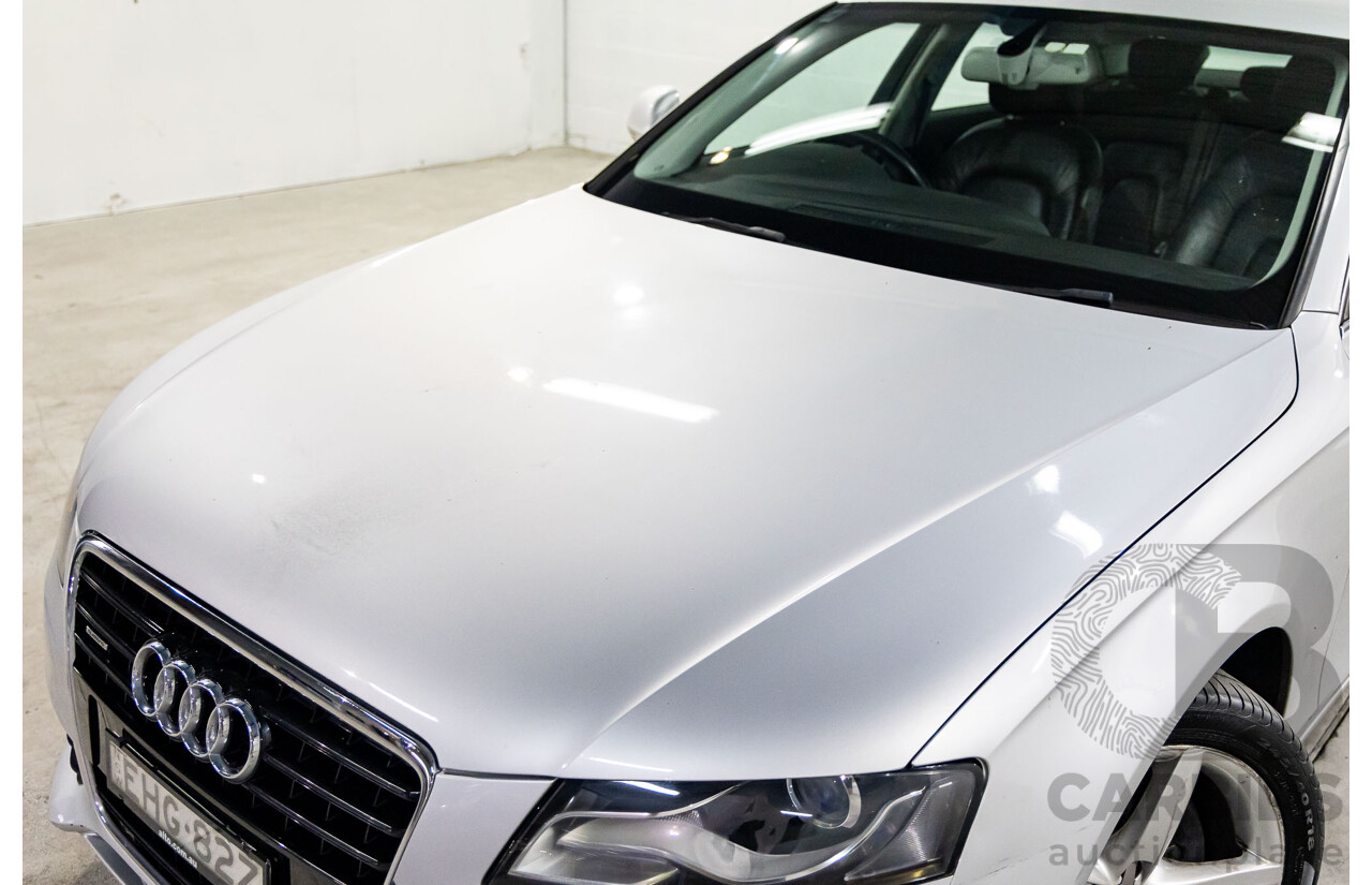 9/2008 Audi A4 3.0 TDI Quattro (AWD) B8 8K 4d Sedan Ice Silver Metallic Turbo Diesel V6 3.0L