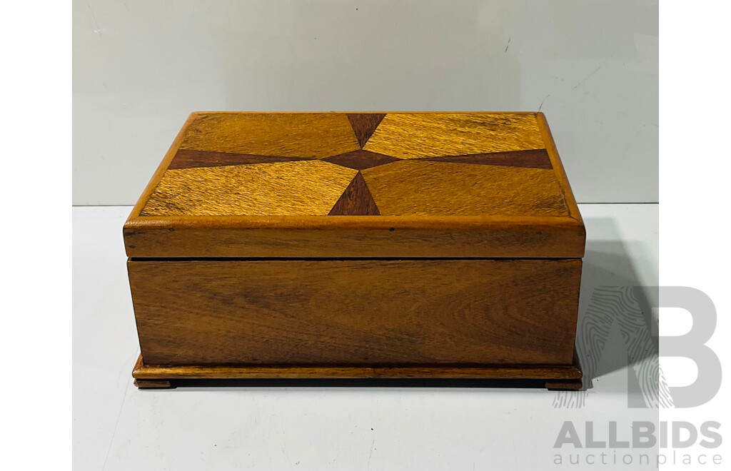 Vintage Wooden Jewellery Box