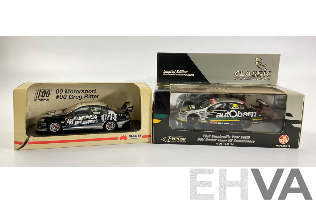 Biante Premium Diecast Ford BA Falcon XR8 and Classic Carlectables 2008 VE Commodore - 1:43 Scale