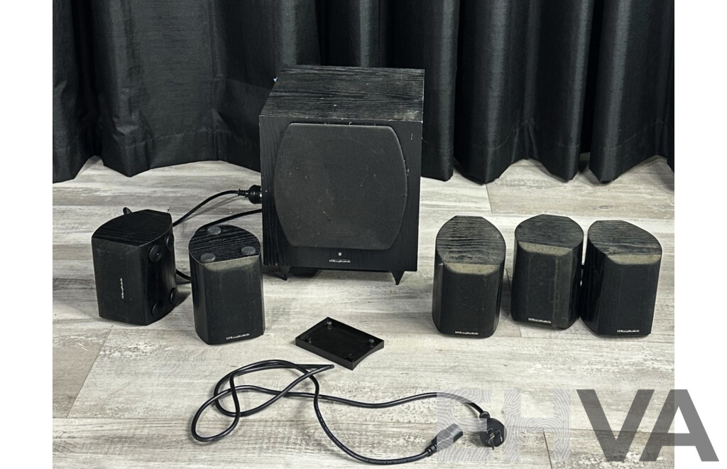 Wharfdale Movie Star 60 Model Bass Sub Woofer with Set Five Speakers