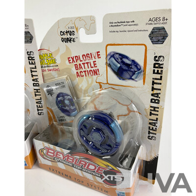 Boxed Hasbro Beyblade Tempo Hammer Hit, Electro Pegasus, Cetus Quake and Striker Drone
