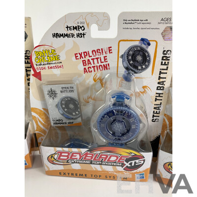 Boxed Hasbro Beyblade Tempo Hammer Hit, Electro Pegasus, Cetus Quake and Striker Drone