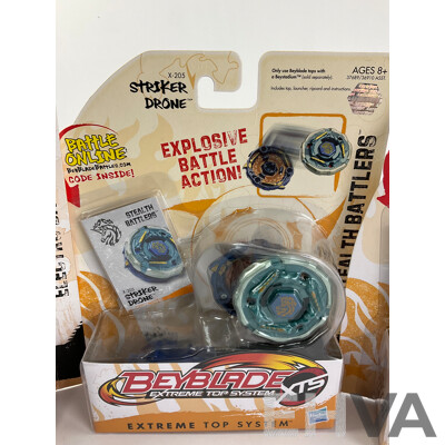 Boxed Hasbro Beyblade Tempo Hammer Hit, Electro Pegasus, Cetus Quake and Striker Drone