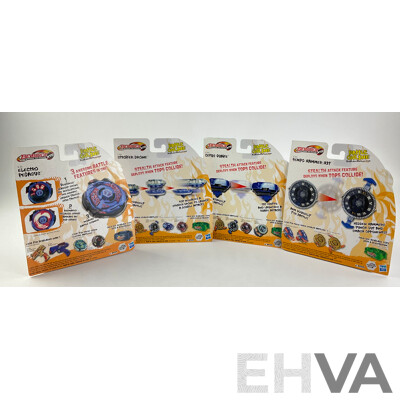 Boxed Hasbro Beyblade Tempo Hammer Hit, Electro Pegasus, Cetus Quake and Striker Drone