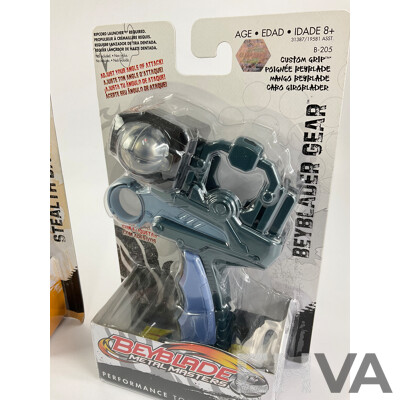Boxed Hasbro Beyblade Pegasus Jumper, Spiral Capricorn, Cetus Quake and Ripcord Launcher