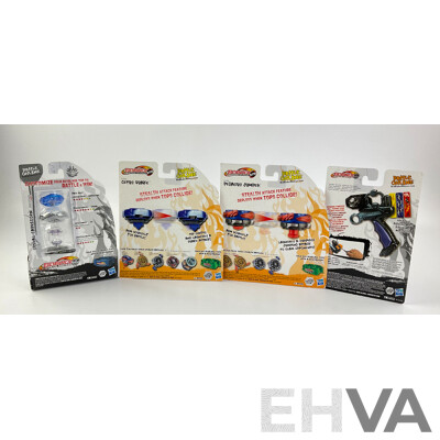 Boxed Hasbro Beyblade Pegasus Jumper, Spiral Capricorn, Cetus Quake and Ripcord Launcher