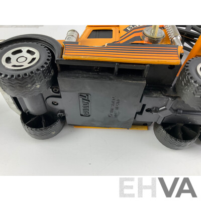 Collection of Diecast and Plastic Trucks and Tracktors Including Matchbox and Buddy L