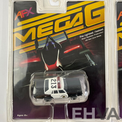 Boxed AFX Mega G Highway Patrol, AMJ and Full Tilt Formula One Cars